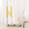 Deny Designs April Lane Art Block Monogram Shower Curtain - 2 of 3