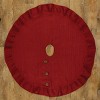 Park Designs Jute Burlap Tree Skirt with buttons - 60" - Red - 2 of 3