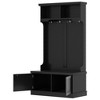NicBex 35.5 inch Hall Tree for Hallway,Coat Racks with Storage Shoe Bench and 4 Hooks,Entryway Furniture for Hallway,Living Room,Bedroom,White/Black - 4 of 4