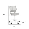 HomeRoots Gray and Black Adjustable Height Swivel Rolling Office Chair - 3 of 4