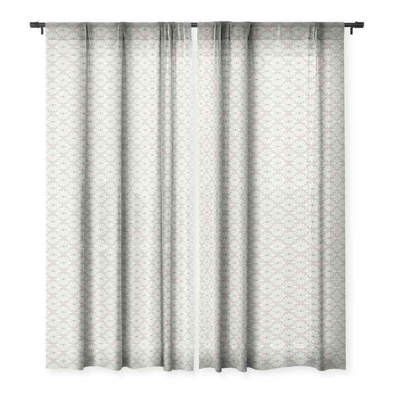 Heather Dutton Solstice Stone Single Panel Sheer Window Curtain - Deny Designs, 3 of 4