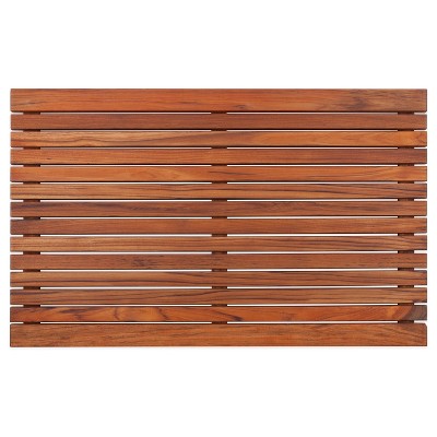 Nordic Style Oiled Teak Wood Shower Mat 31.4" x 19.6"