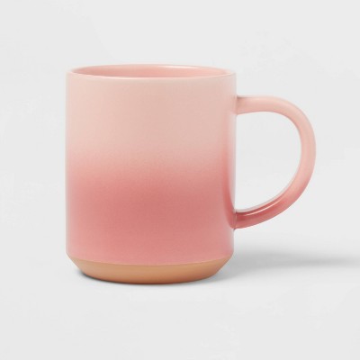 PIRMU Mug 360 ml White Pink Porcelain Flowers Round Tea Mug