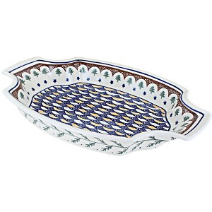 Blue Rose Polish Pottery 1208 Zaklady Large Serving Tray - 1 of 1