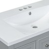 NicBex 36'' Bathroom Storage Cabinet with Sink, Bathroom Vanity, 6 Spacious Drawers and 1 Two-tier Cabinet for Bathroom, Gray - 3 of 4
