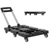 Cesicia Folding Hand Truck 330lbs, Portable Heavy Duty Dolly Cart with 6 Wheels, Collapsible Luggage Cart, Compact Trolley Cart - 2 of 4