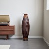 Gulches 39-inch tall hand-woven bamboo floor vase - a decorative highlight for the living room, foyer ,corridor - 3 of 4