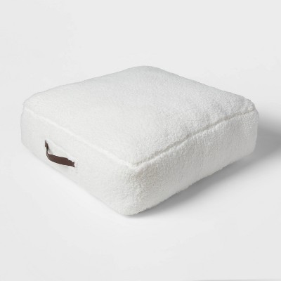 Oversized Sherpa Square Floor Pillow Ivory - Threshold™