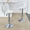 Set of 2 Modern minimalist bar chairs and bar stools, Can rotate 360 ¡ã and adjust lifting, PET backrest and PU seats, Suitable for bars, restaurants - 2 of 4