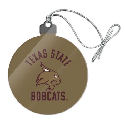 Texas State Bobcats Acrylic Christmas Tree Holiday Ornament
