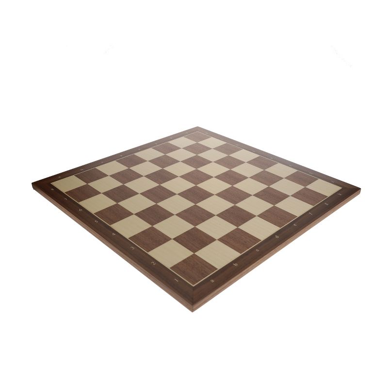 Walnut and Sycamore Wooden Chess Board with Algebraic Notation - 19.75 in., 4 of 7