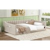 Full XL Upholstered Daybed with Storage Pocket for Bedroom - 3 of 4