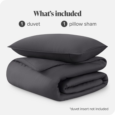 Twin/Twin XL Forged Iron Grey TENCEL Lyocell Duvet Cover Set