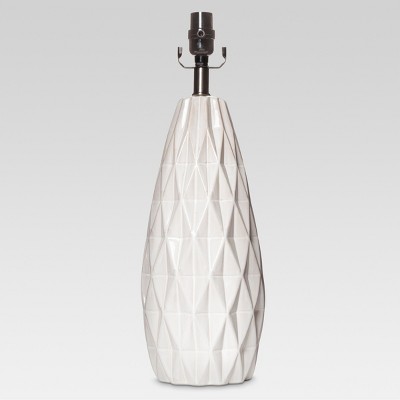 Faceted Ceramic Large Lamp Base White - Threshold™