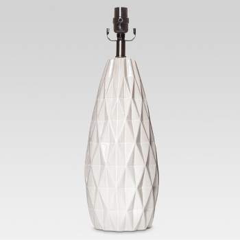 Faceted Ceramic Large Lamp Base White - Threshold™