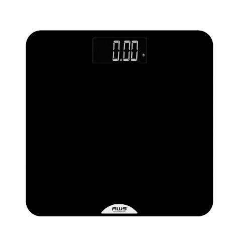 American Weigh Scales Bathroom Body Weight Scale Non-Slip Rubber Coated  Digital Large LCD Display 400LB Capacity