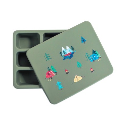 Image of Austin Baby Collection Silicone Bento Box - Camper Sage Green