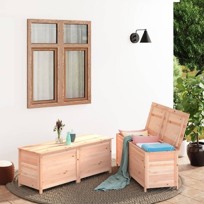 vidaXL Patio Cushion Box 59.1 in.x19.7 in.x22 in. Solid Wood Fir