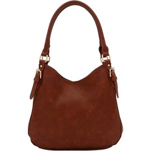 Paaaawaters Lightweight 3 Compartment Faux Leather Medium Hobo Bag - 1 of 4