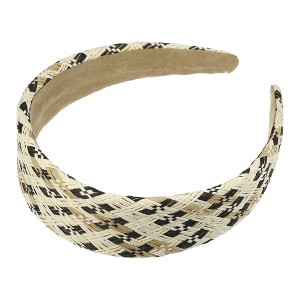 Unique Bargains Women's Elegant Straw Headband 5.91"x1.57" 1 Pc - 1 of 4