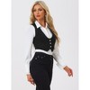 Allegra K Women's Vintage Button-Up Sleeveless Cropped Jean Waistcoat Vest - 3 of 4