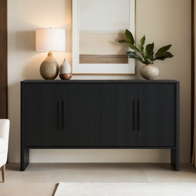 4 Door Sideboard, Large Storage Cabinet with Adjustable Shelves and Long Handles,Buffet Cabinet for Kitchen Dining Room Living Room - Leovsnove