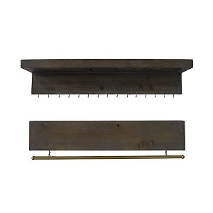 TX USA Corporation Dawson Wooden Wall Shelf with Hook - Natural - 1 of 1