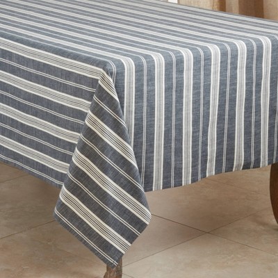 striped tablecloth