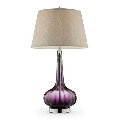 OK Lighting 30"H Mulberry Glass Table Lamp