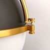 DORESshop 10 In. 1-Light Black and Gold Wall Sconce Modern Light Fixture for Bedroom or Hallway with White Globe Shade - 4 of 4
