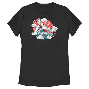 Women's Lost Gods Floral Cloudy Nature Beauty T-Shirt - 1 of 4