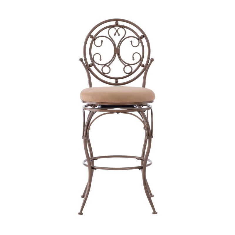 Big and Tall Mila Microsuede Upholstery Swivel Seat Barstool Bronze - Powell Company, 3 of 16