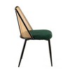 Kumasinova Modern Set of 4 Rattan Dining Chair, Hand-Woven Armless Chair with Open-Weave Back, Boucle Chair with Natural Cane Back - 2 of 4