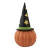 14.0 Inch Retro Pumpkin Witch Container Vintage Halloween Translucent Figurines - 2 of 3