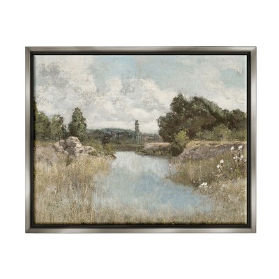 Stupell Industries Nature Stream Wilderness Creek Framed Canvas
