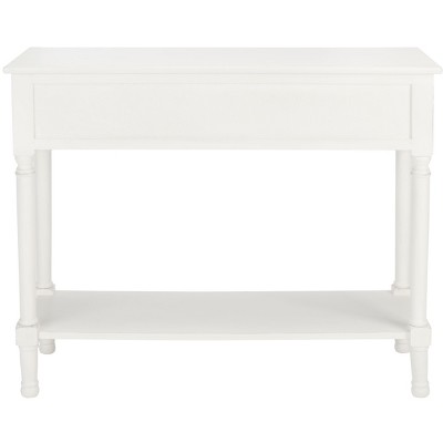 Allura Distressed White Wood 2-Drawer Console Table
