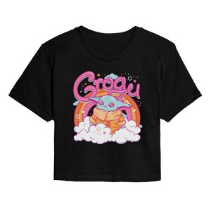 Women's - The Mandalorian - Grogu Kawaii Cropped Graphic T-Shirt - 1 of 4