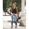 Clearlove Women's Parisian Stretch Denim Trousers Comfort Fit Distressed Detail Relaxed Leg Casual Pants - 4 of 4