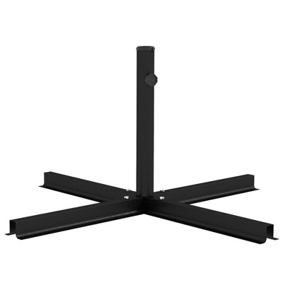 Outsunny Outdoor Universal Cross Brace Stand for Small Offset Umbrella and Market Umbrella, Patio Umbrella Cross Base