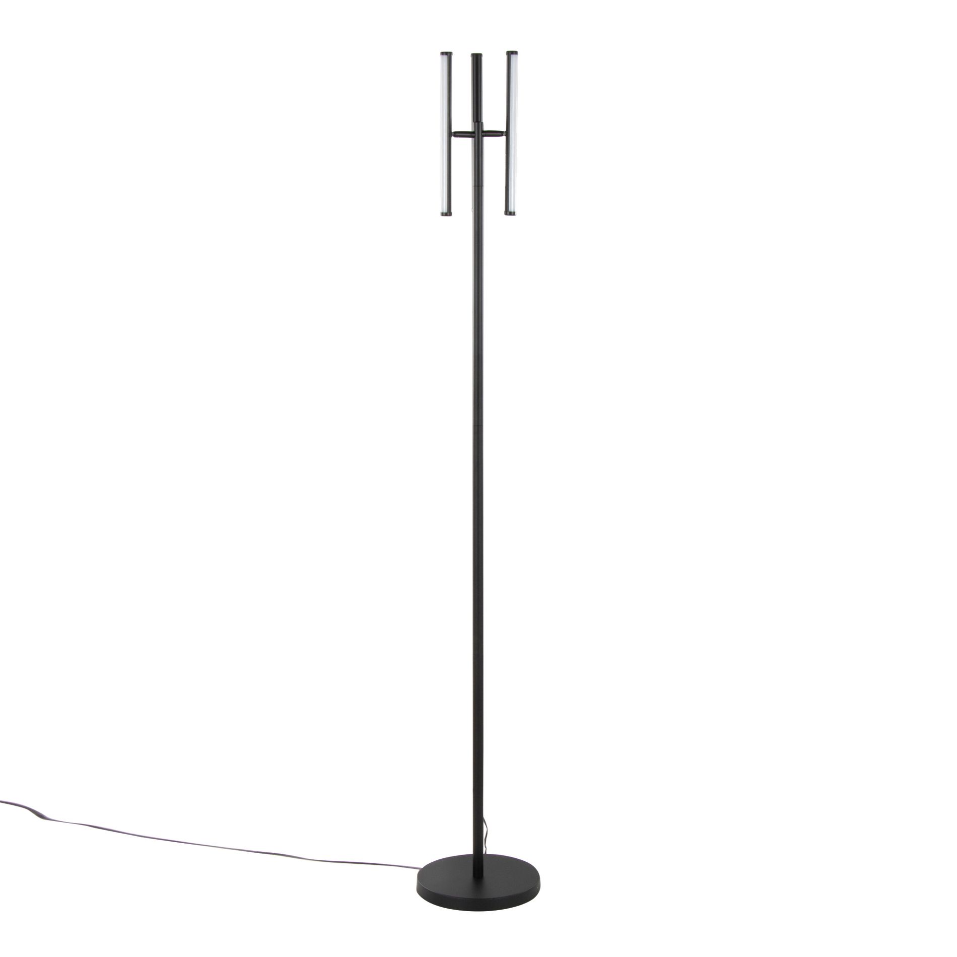 65" Modern Swivel Floor Lamp with Dimmable LED Light, In-Line Foot Switch, No Bulb Required, UL Listed, for Living Room