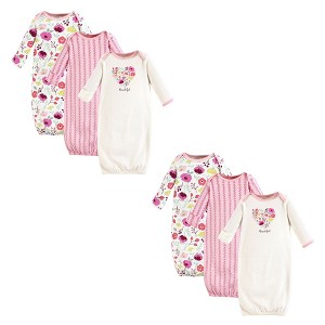 Touched by Nature Infant Girls Organic Cotton Gowns, Botanical 6-Piece - 1 of 1