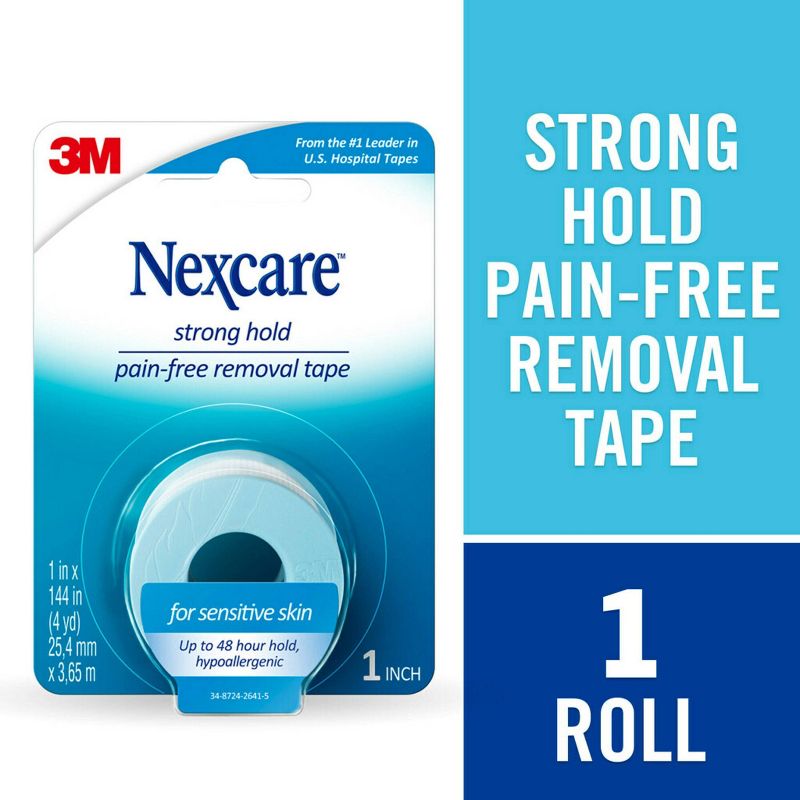 Nexcare Sensitive Skin Tape, Blue, 1 in x 4 yd, 4 of 13