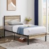 VECELO Metal Platform Bed Frame with Wooden Headboard - 4 of 4