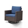 Outdoor Patio Swivel Chair Glider Chair with Removable Cushions for Porch - 3 of 4