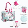Itopfox Floral Mommy Bag 3-Piece Set, Large Capacity Waterproof Tote for Hospital, Travel, and Daily Use with Organizer Pouches (Blue Floral) - 3 of 4