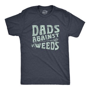 Mens Dads Against Weeds T Shirt Funny Weed Whacker Lawn Mowing Tee For Guys - Crazy Dog Men's T Shirt - 1 of 4