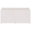 vidaXL Planter Outdoor Patio Raised Garden Bed Flower Box Solid Wood Pine White 2 pcs - 3 of 4
