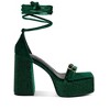 Firecrown Rhinestone Platform High Block Sandals - 2 of 4