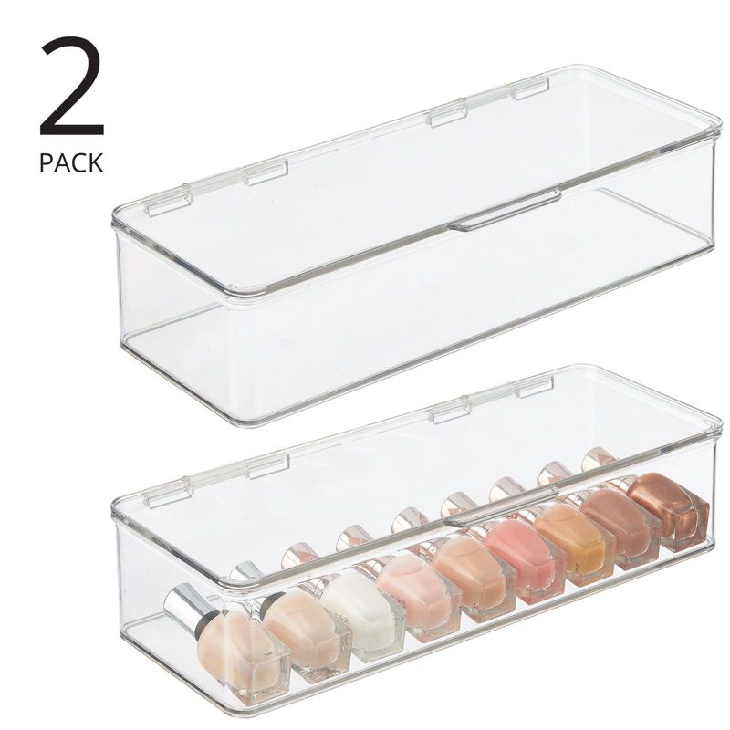 mDesign Plastic Cosmetic Vanity Storage Organizer Box, 2 of 10