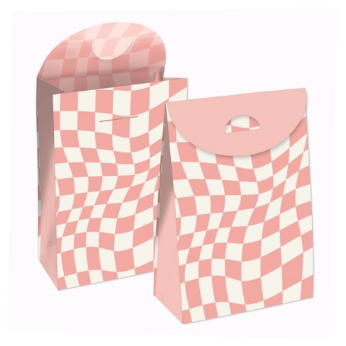 Checkered Gift Bags Set 12 Pack